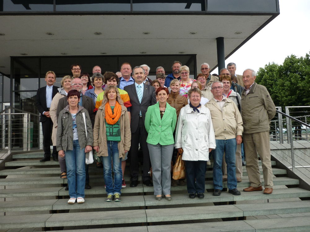 Gruppenfoto zur Landtagsfahrt am 13.06.2012