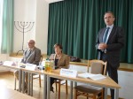 Thomas Schmidt MdL im Gymnasium Burgstädt mit Staatsministerin Kurth und dem stellv. Schulleiter Jürgen Fefernitz